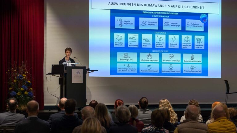 Prof. Dr. Christa Bücker in ihrem Gastvortrag "Herausforderung Klimawandel" bringt  ...